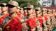广西柳州：春季新兵入伍欢送大会举行