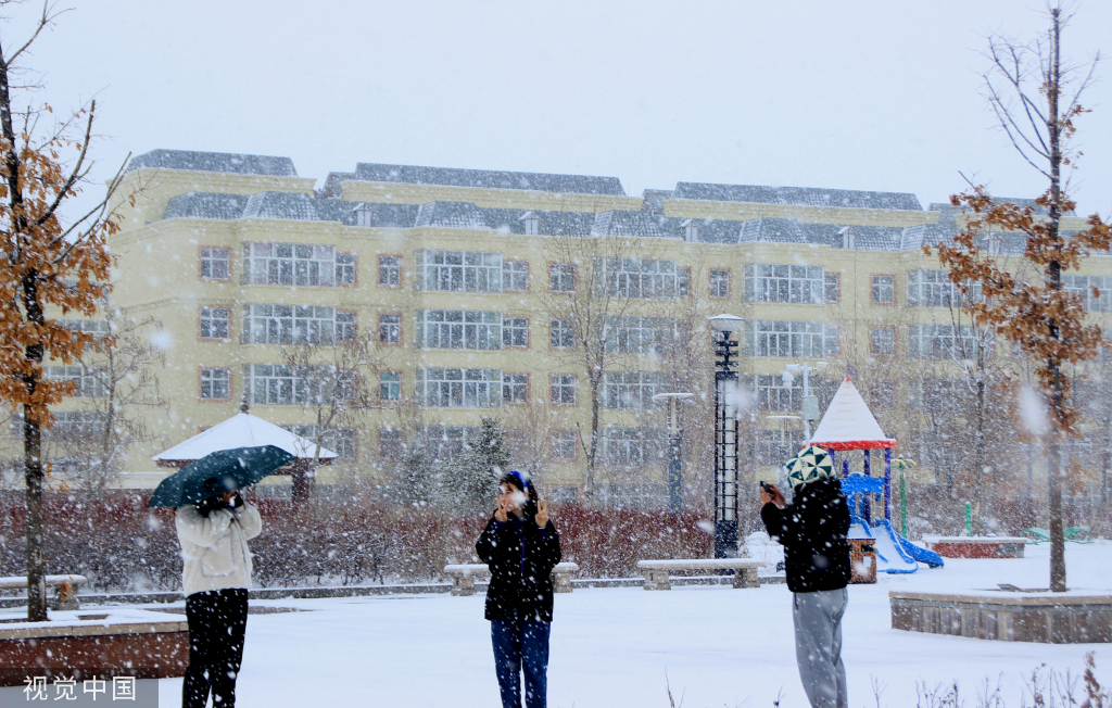 春分将至 新疆塔城普降大雪