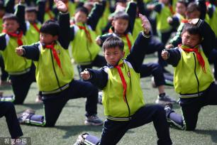 山东临沂：传统武术引进校园 丰富学生课余生活