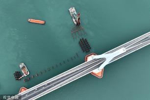 浙江宁波：象山港跨海大桥稳步推进施工进度