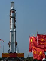 天舟六号船箭组合体转运至发射区 火箭正式进入发射准备阶段