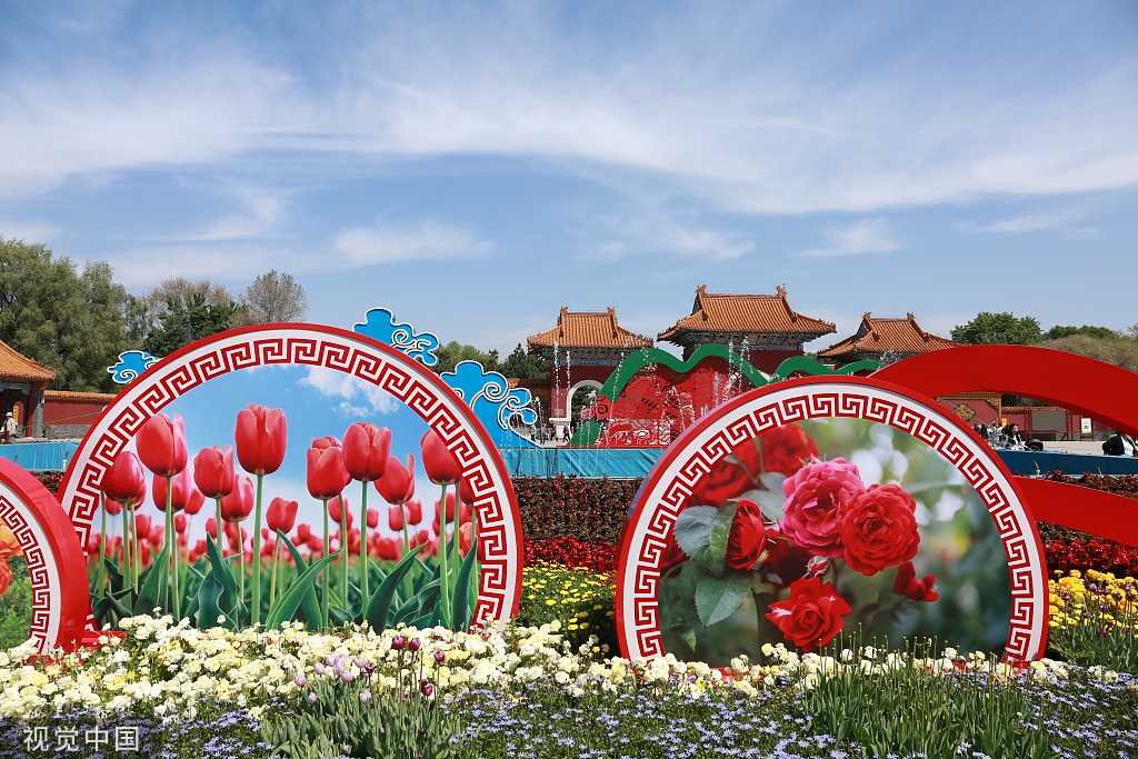 沈阳北陵公园举行花朝节 90万株花卉亮相