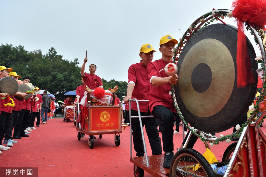 广州南沙妈祖文化旅游节举行 非遗文化巡游上演