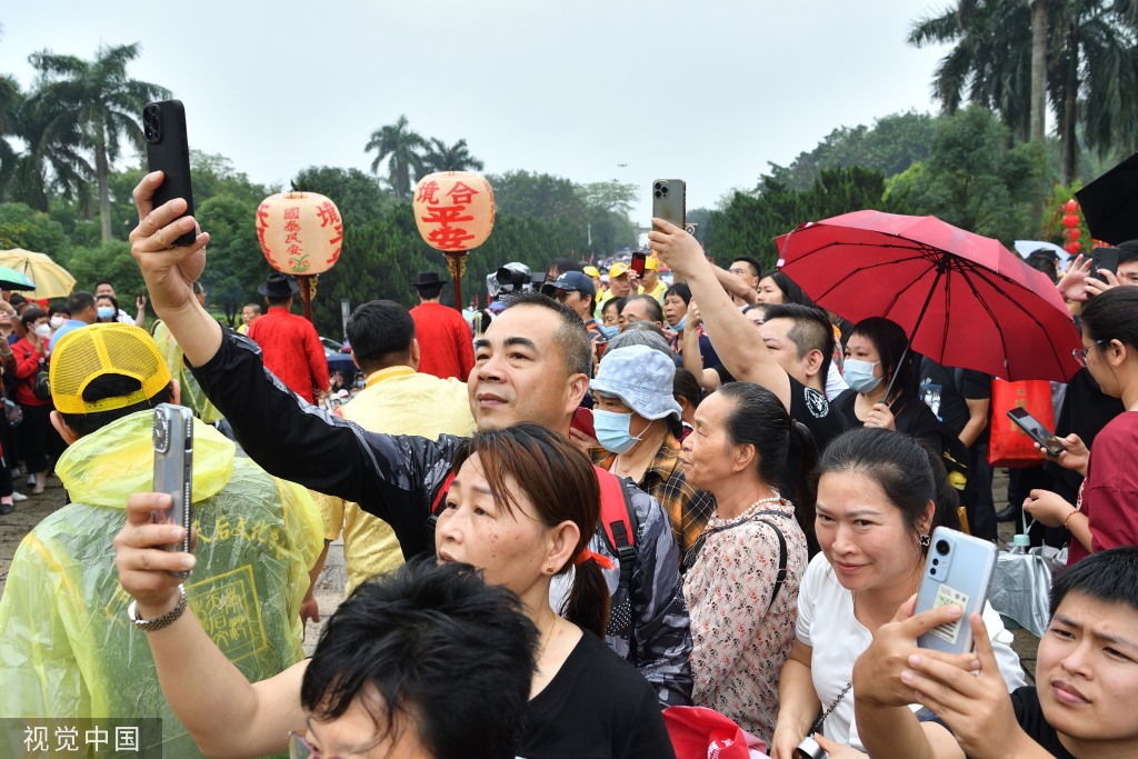 广州南沙妈祖文化旅游节举行 非遗文化巡游上演