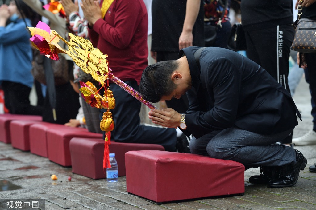 广州南沙妈祖文化旅游节举行 非遗文化巡游上演