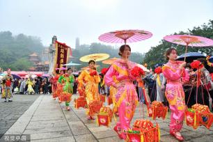 广州南沙妈祖文化旅游节举行 非遗文化巡游上演