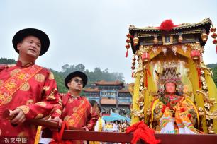 广州南沙妈祖文化旅游节举行 非遗文化巡游上演