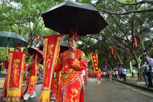 广州南沙妈祖文化旅游节举行 非遗文化巡游上演