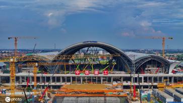 江西南昌东站项目建设提速