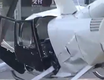 日本京都市一架直升机坠落 事发时正练习悬停