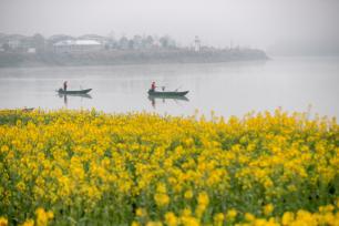 杭州：志愿者巡查水域 清理水面漂浮物