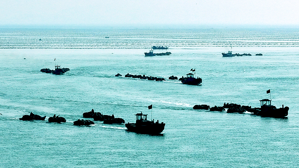 山东威海：海带“舰队”满载而归