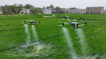 安徽亳州：无人植保机助力小麦“一喷三防”