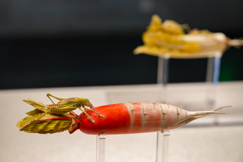 河南博物院文物“象牙萝卜白菜”重现展厅