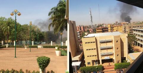 布基纳法索军队总部附近发生爆炸 现场浓烟滚滚