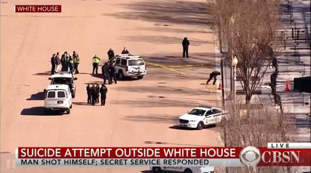 男子白宫外开枪自杀身亡 10日内白宫再紧急关闭