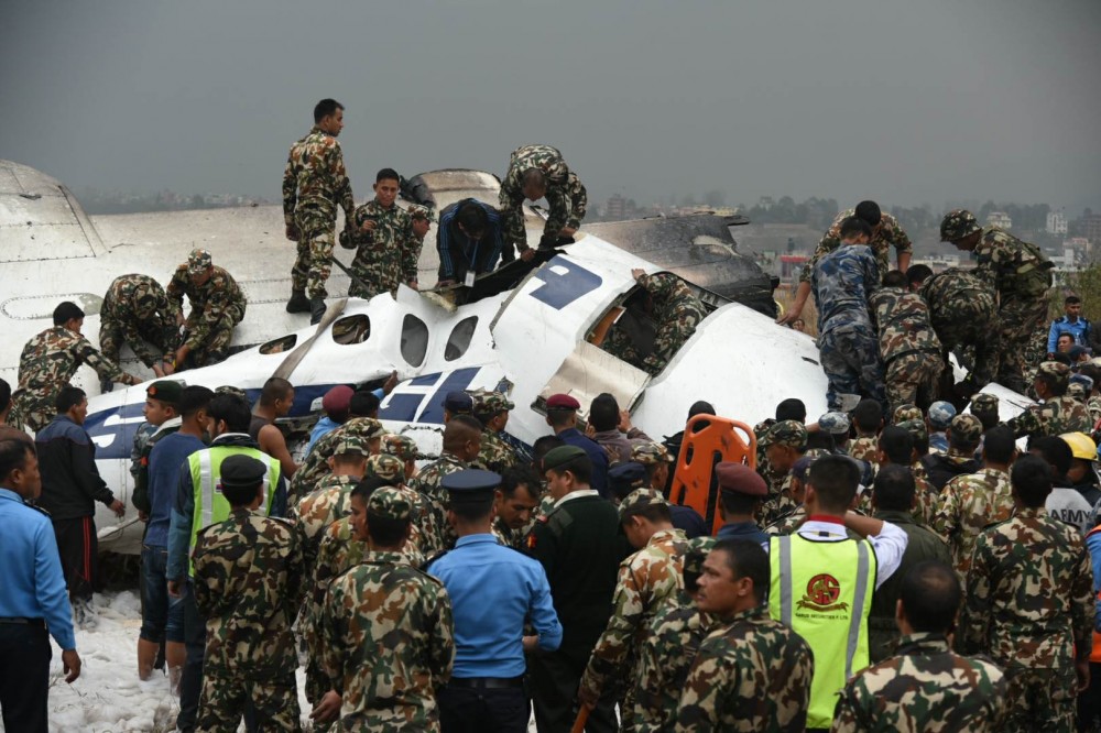 尼泊尔坠机至少40人遇难 乘客名单上有1名中国人