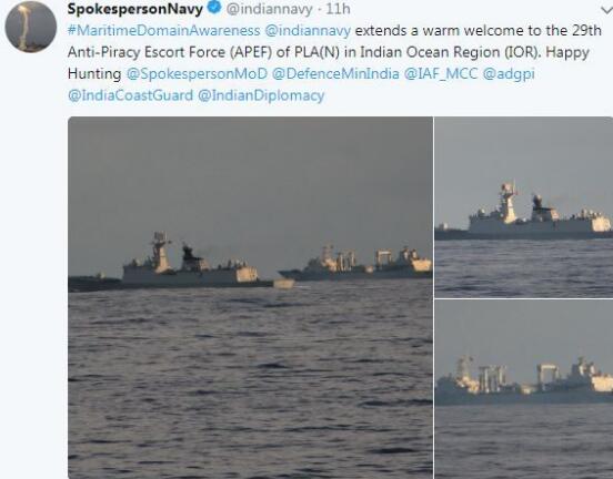 印度海军推文截图