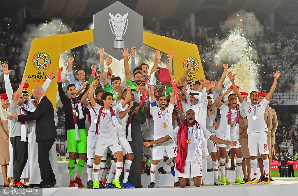 卡塔尔3:1日本首夺亚洲杯冠军