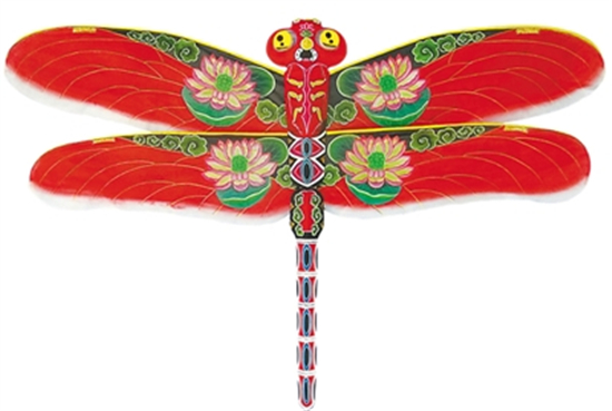 王永训制作的10寸荷花蜻蜓风筝风筝,旧称"纸鸢"或"纸鹞",是中国传统