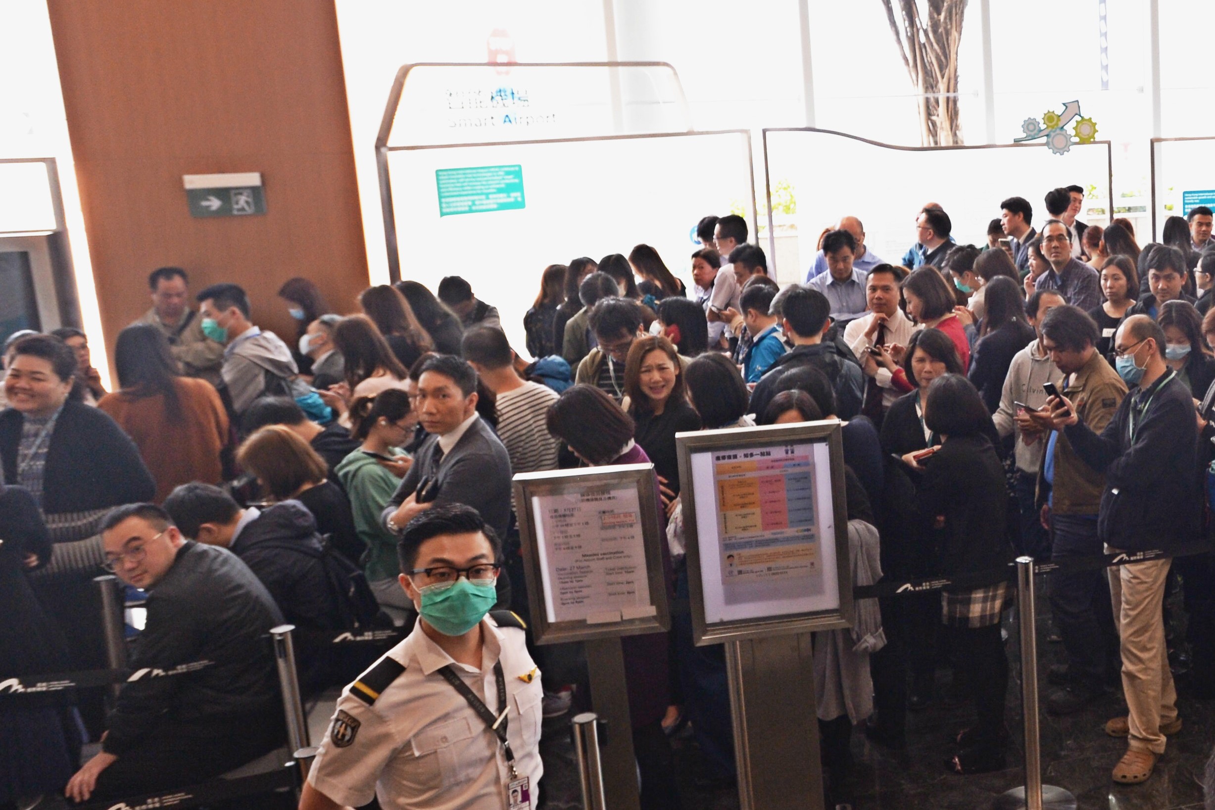 香港机场疫情图片
