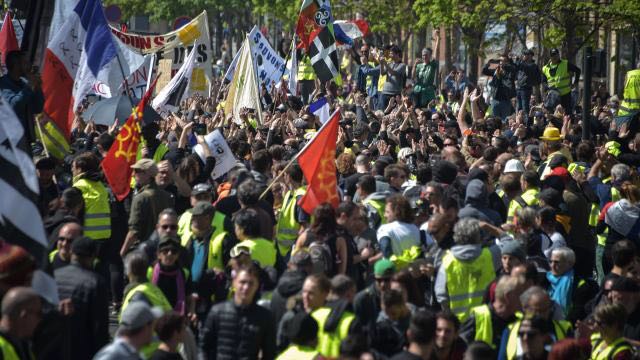 图片说明：图卢兹示威现场。（法国《西南报》）