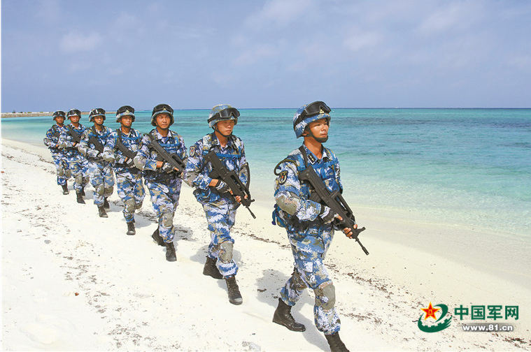 西沙官兵守着眼前的海祖国就在肩头