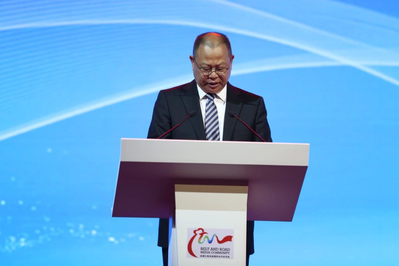 中国国际电视总公司董事长,总裁薛继军发布共同体年度工作报告主