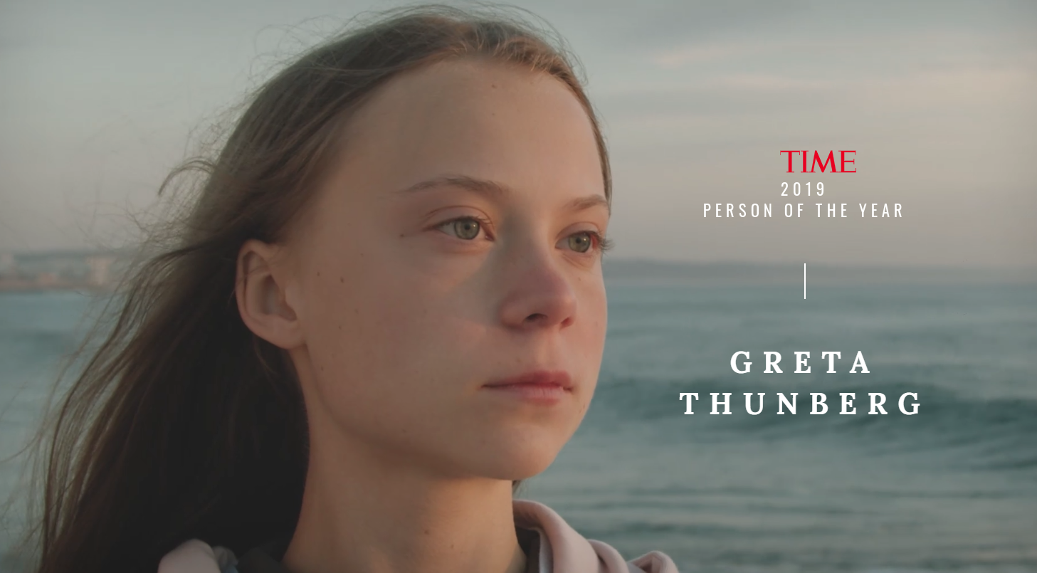 16岁的瑞典环保少女格蕾塔·通贝里获评《时代》2019年度人物