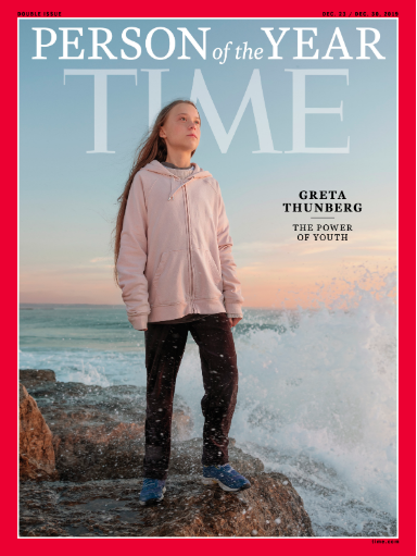 16岁的瑞典环保少女格蕾塔·通贝里获评《时代》2019年度人物