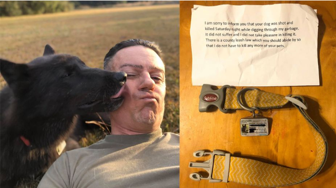 爱犬失踪6天后，美国男子收到纸条：狗我已经杀了，赖你没拴绳