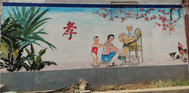 河南宝丰县李庄乡乡村墙画处处皆风景