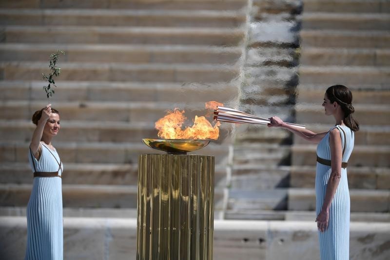 圣火交接仪式19日在雅典举行（路透社）