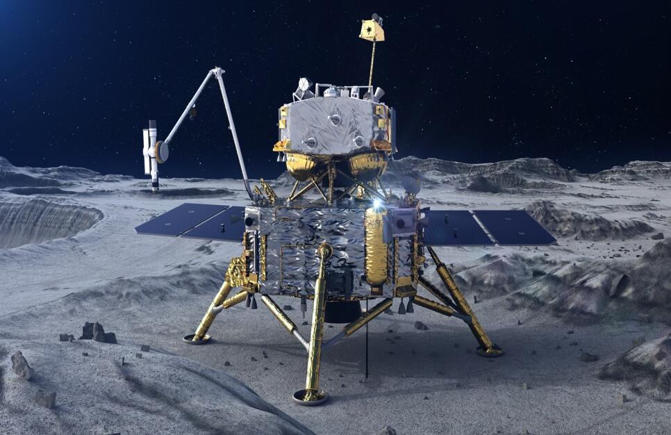 嫦娥五号探测器正按计划开展月面采样工作