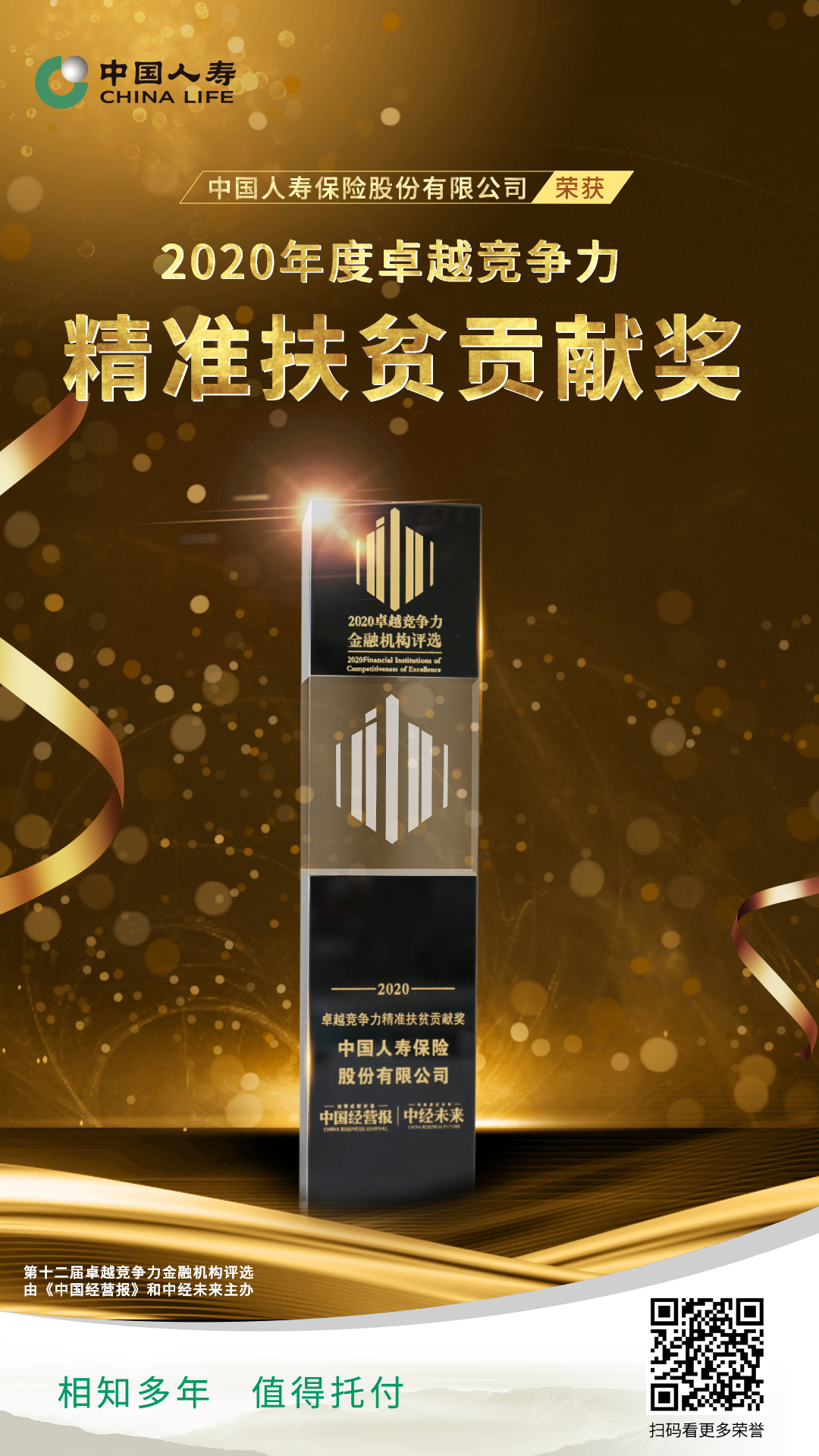 中国人寿荣获"2020年度卓越竞争力精准扶贫贡献奖"