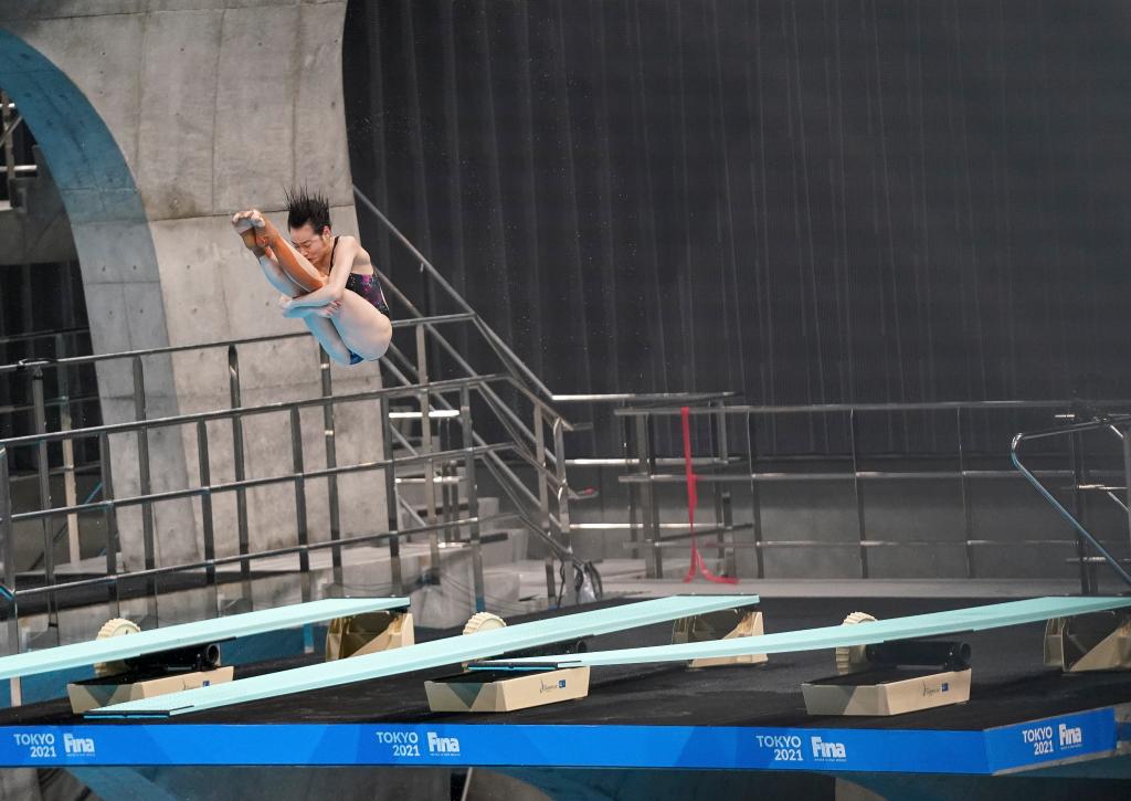 当日,在日本东京举行的跳水世界杯暨奥运会资格赛女子单人三米板决赛