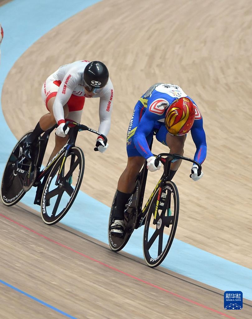 第十四届全运会场地自行车男子凯林赛决赛中,山东队选手张淼获得冠军