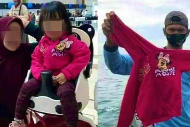 印尼空难心碎一幕：女孩登机前与妈妈合影 所穿外套从海中找到