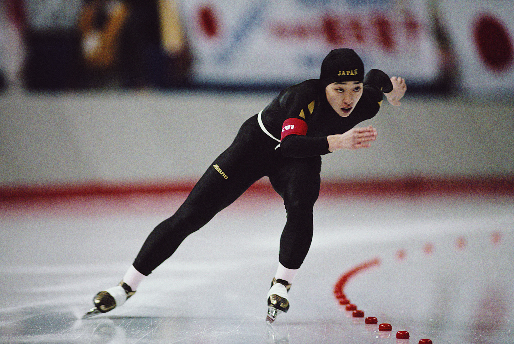 桥本圣子参加1988年冬奥会3000米速滑项目