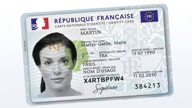 法国新版身份证模版。（法国内政部）