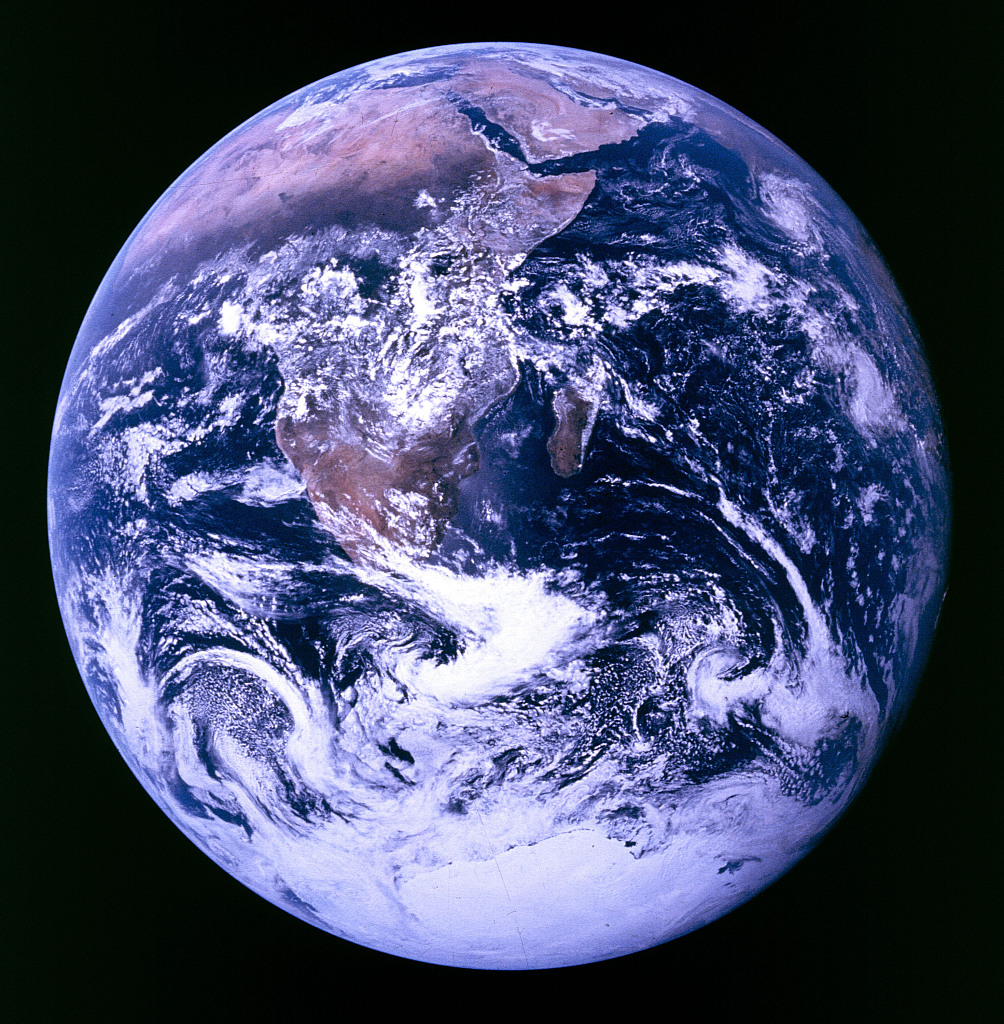 从太空中拍摄的地球