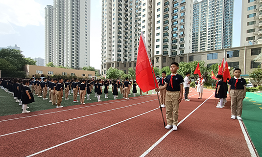 邯郸丛台区荀子实验小学2021年少先队新队员入队仪式举行