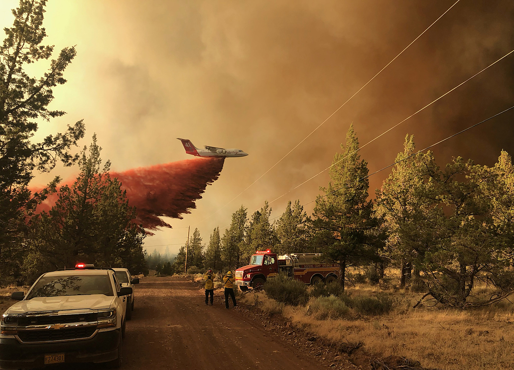 美国西部地区遭遇多起山火灾害