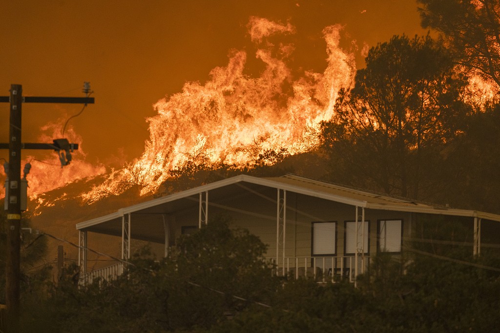美国加州森林大火图片