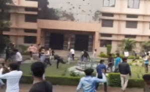 印度数百名激进人士闯进一所学校