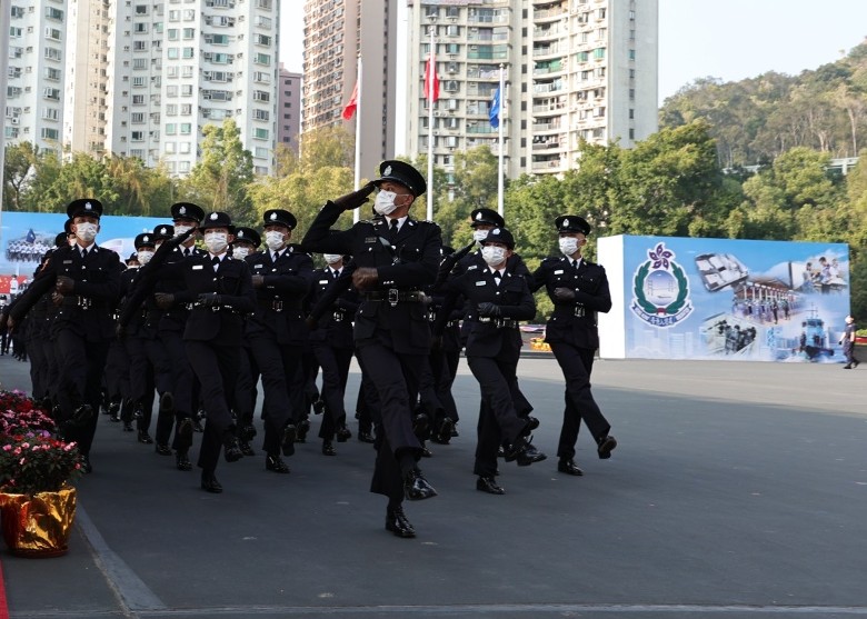 香港警队改中式队列图片