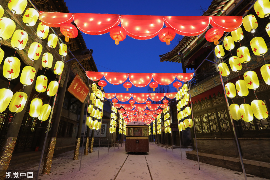 沈阳迎春灯会即将开幕彩灯红红火火年味十足