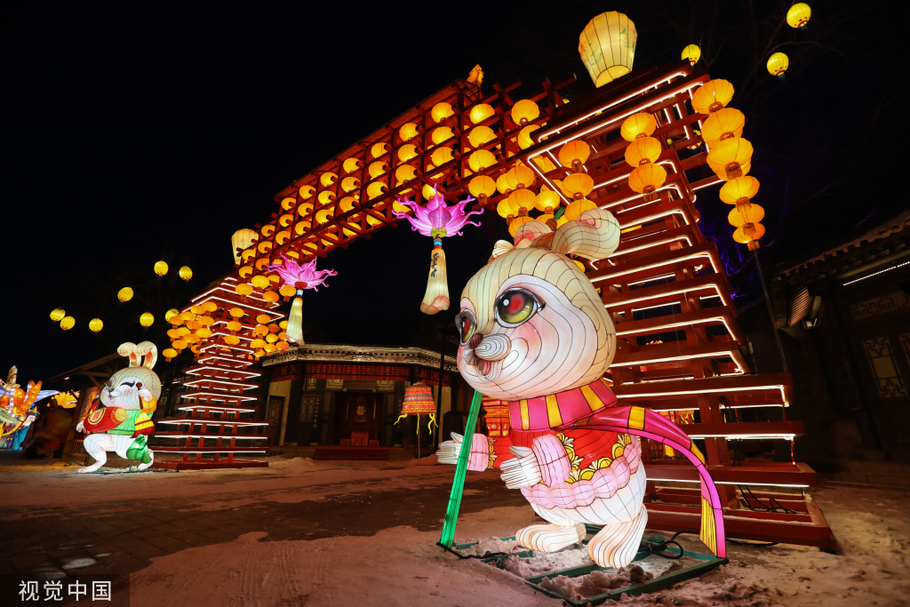 沈阳迎春灯会即将开幕彩灯红红火火年味十足