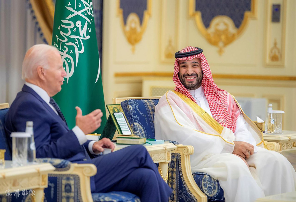 拜登与沙特王储穆罕默德会晤