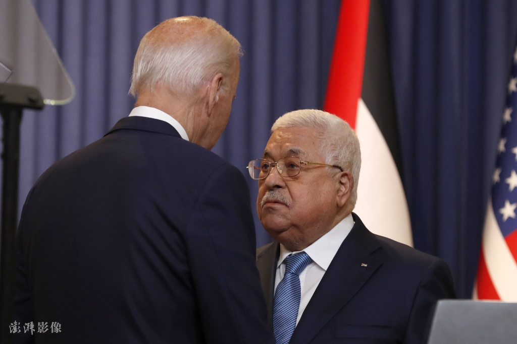拜登与巴勒斯坦总统阿巴斯会晤